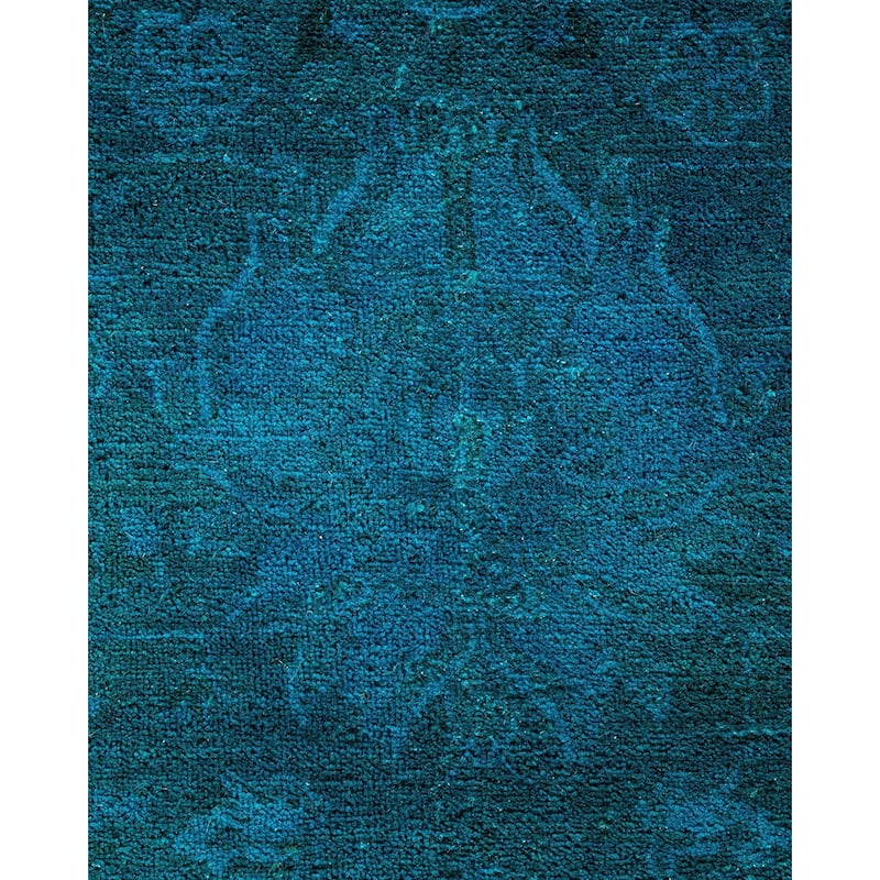 Fine Vibrance One-of-a-Kind Hand-Knotted Area Rug - Blue, 8' 2" x 10' 2" - 8' 2" x 10' 2"
