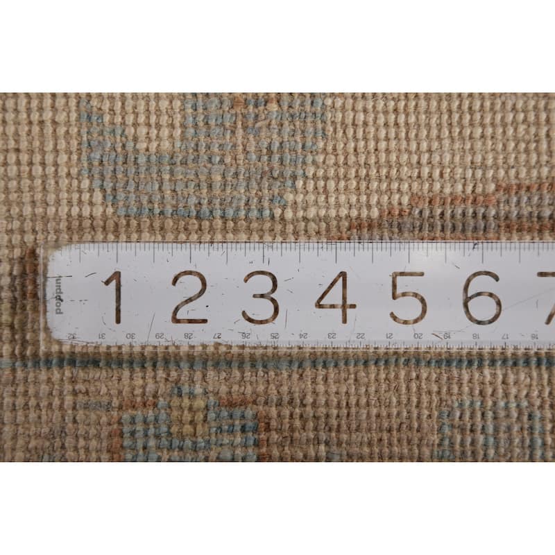 Hand Knotted Oriental 100% Wool Carpet Transitional All-Over Greys & Charcoal Oushak Area Rug - 12' 9'' X 8' 10''
