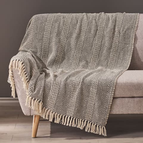 Dermody Boho Fabric Throw Blanket by Christopher Knight Home