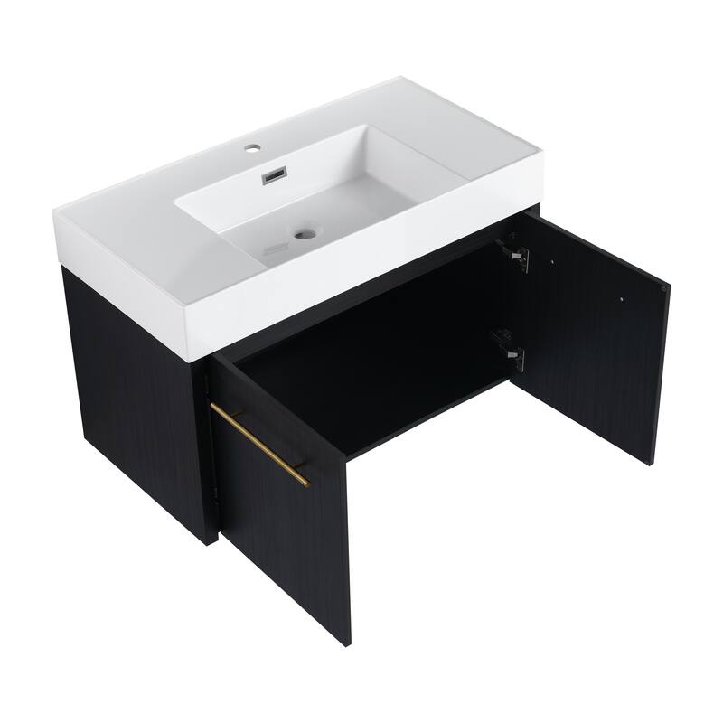 Topcraft Wall-Mounted Bathroom Vanity With Sink