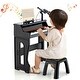 preview thumbnail 11 of 18, Gymax 37-Key Music Piano Keyboard Kids Learning Toy Instrument w/ Black