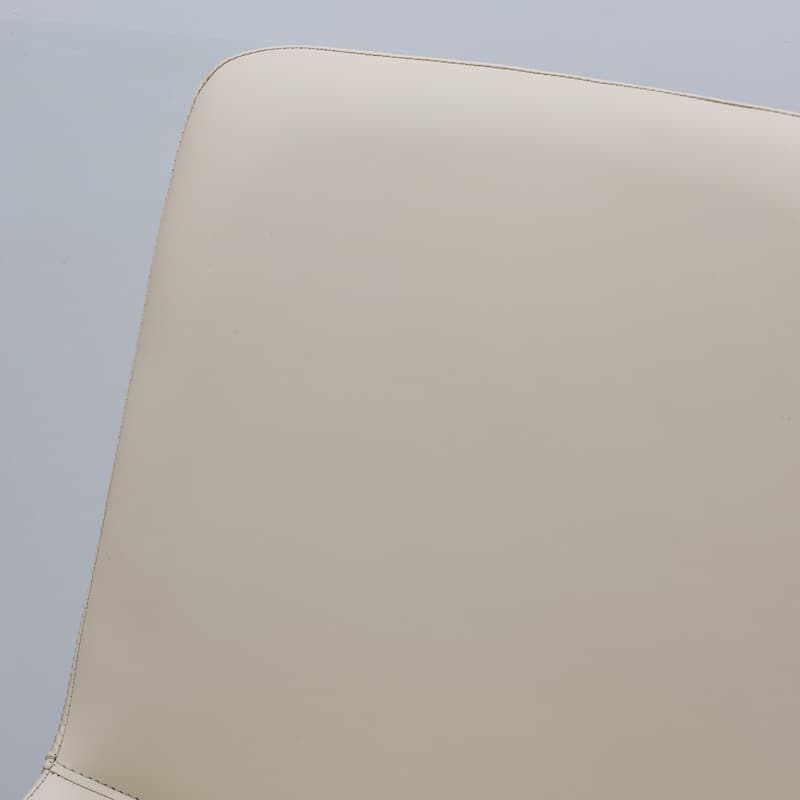 PU Leather Dining Chair with Metal Legs, Modern Upholstered Chair Set of 2 for Kitchen, Restaurant, Living, Meeting Room