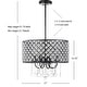 preview thumbnail 23 of 22, Avah Metal/Crystal Adjustable LED Drop Chandelier, Black/Clear by JONATHAN Y