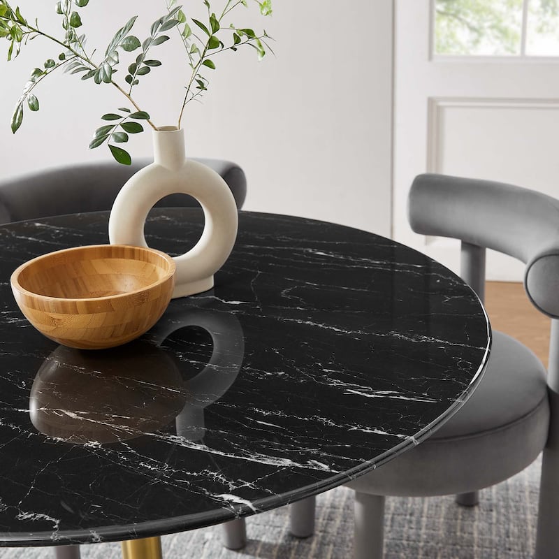 Lippa 40" Round Wood Top Dining Table