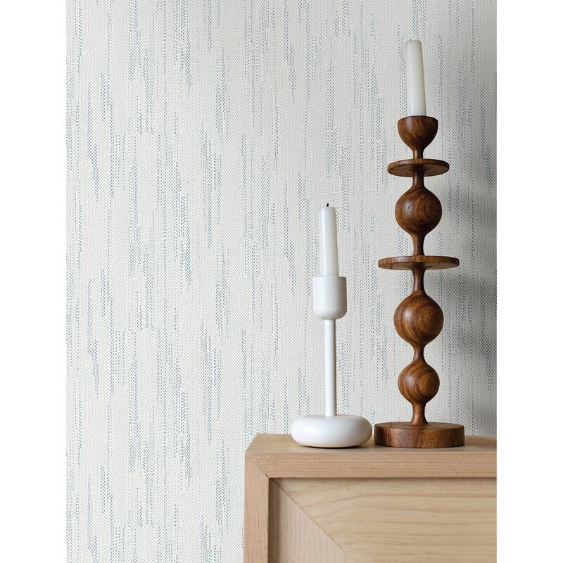 A-Street Prints Baris Aqua Stipple Stripe Wallpaper