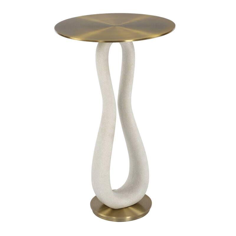 Uttermost Sonia Modern Brass Accent Table - 14.00" W x 23.25" H x 14.00" D
