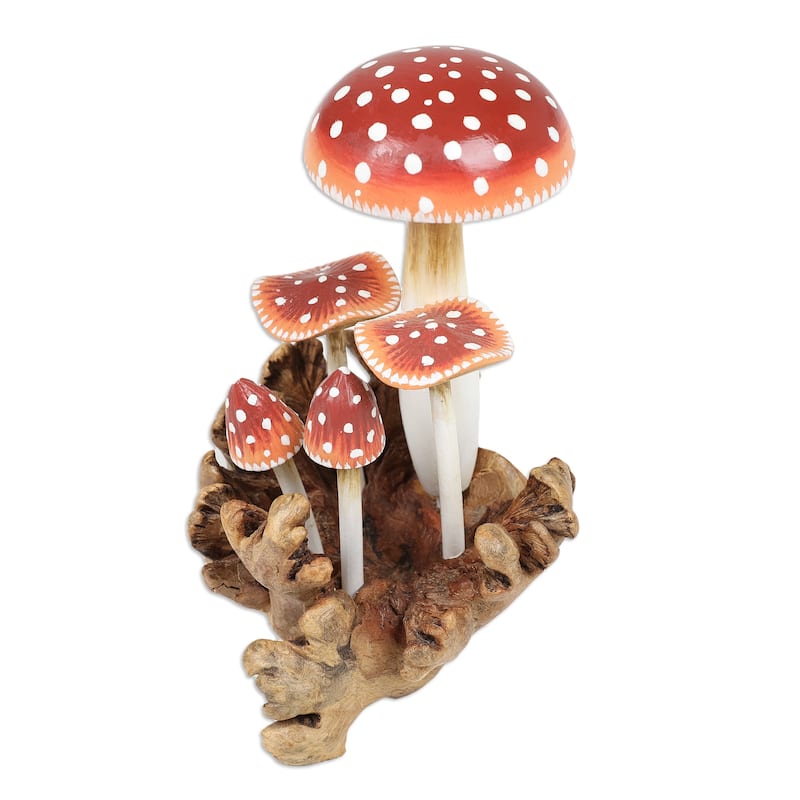 Novica Handmade Adorable Nature Wood Sculpture