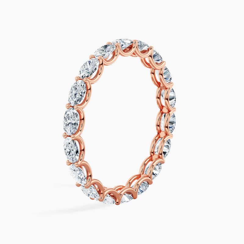 Auriya 14k Gold Oval East-West Lab Grown Diamond Eternity Band 1.80 - 8.25 ct. tw. (F-G, VS)