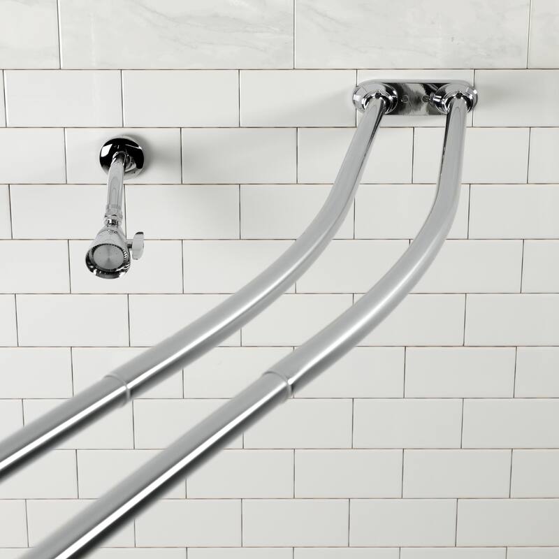 Edenscape 60-Inch - 72-Inch Adjustable Double Curved Shower Curtain Rod