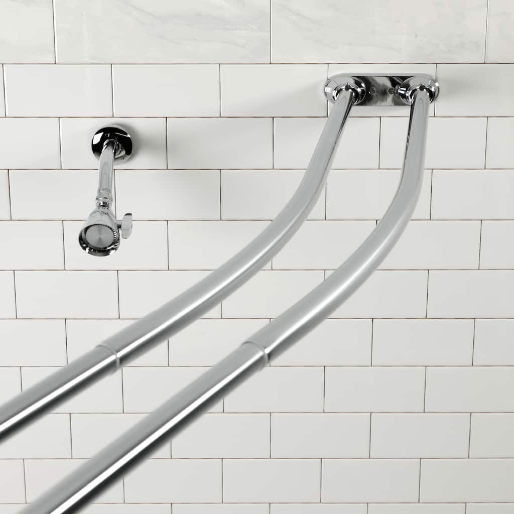 Edenscape 60-Inch - 72-Inch Adjustable Double Curved Shower Curtain Rod
