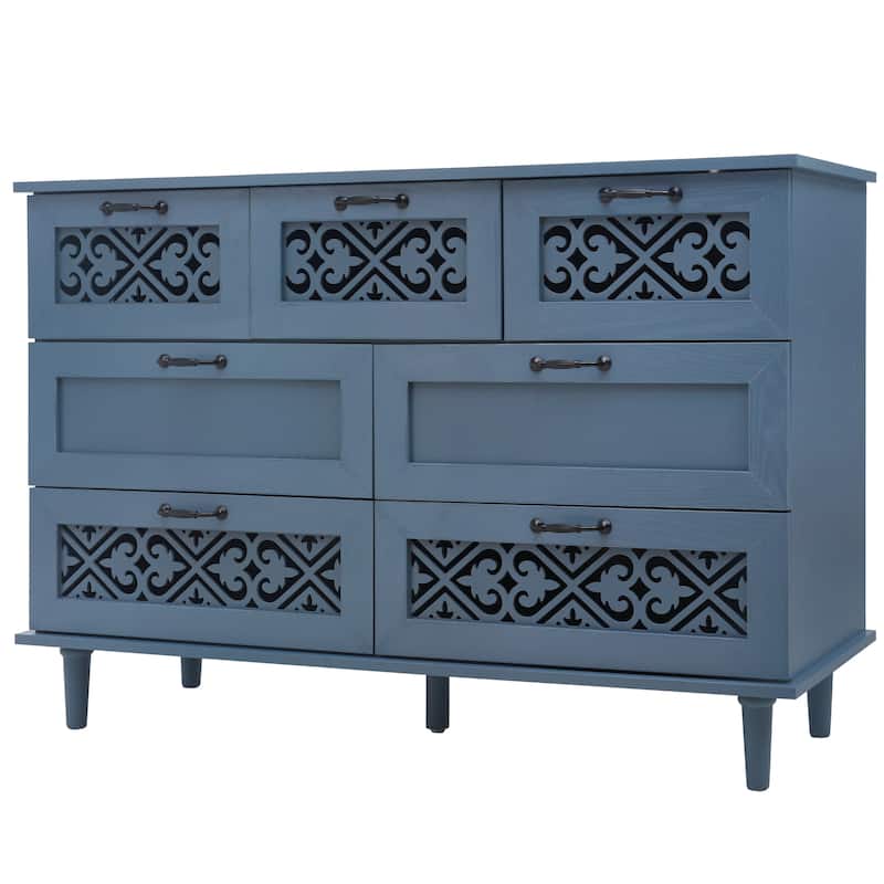 7 Drawer Cabinet American Furniture Suitable for Bedroom - N/A