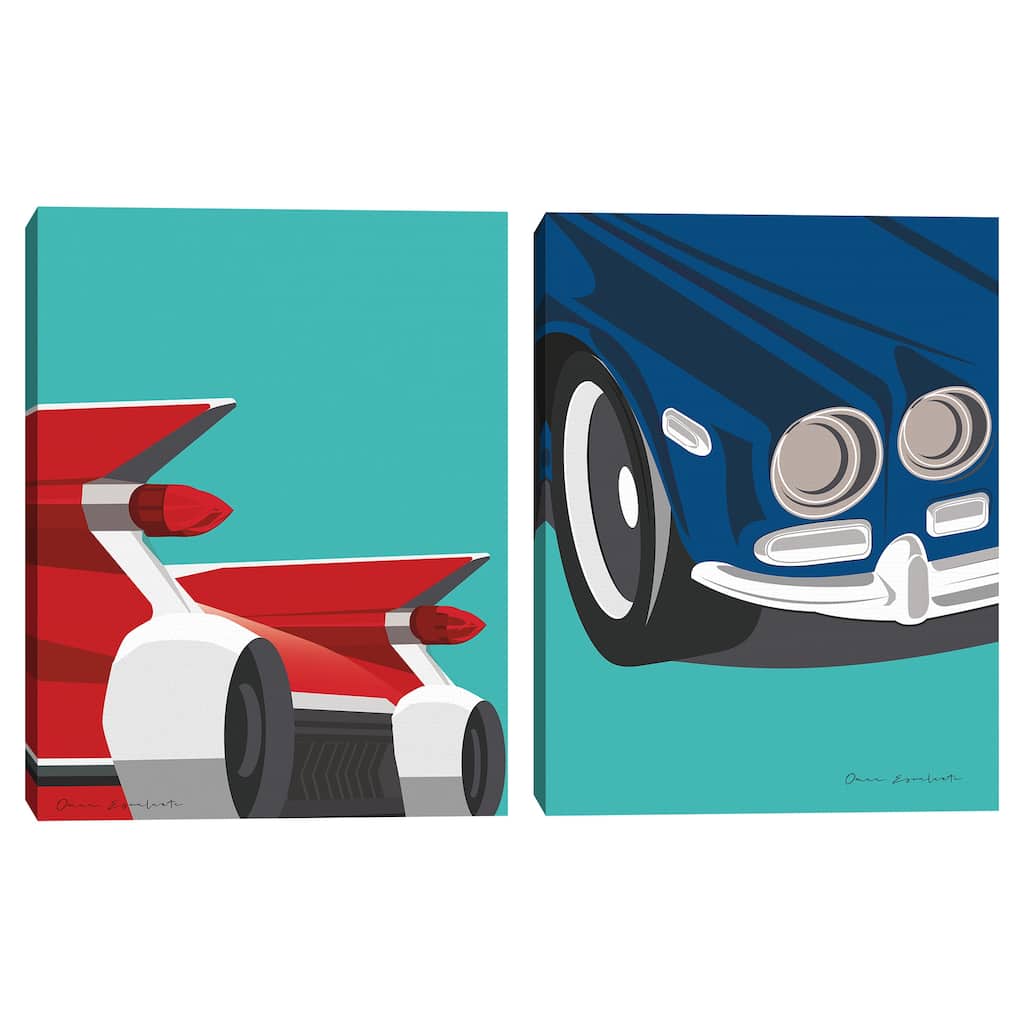 Vintage Car I, Vintage Car IV by Omar Escalante Canvas Art Prints
