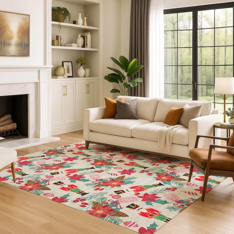 Premium Washable Super Soft Holiday Nutcracker Mayfield Rug