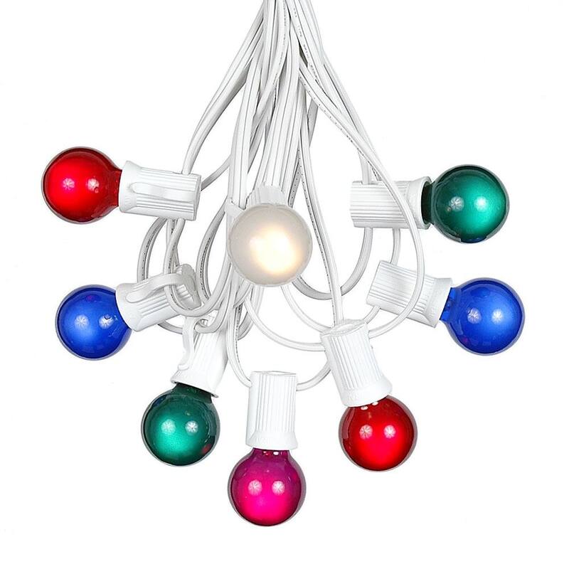 25 Foot G30 Outdoor Globe Patio String Lights - Set of 25 G30 Bulbs - Multi