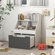 preview thumbnail 8 of 8, Qaba Kids Bookshelf, 3 Tier Bookcase, Toy Storage Organizer for Toddlers with Drawer - White