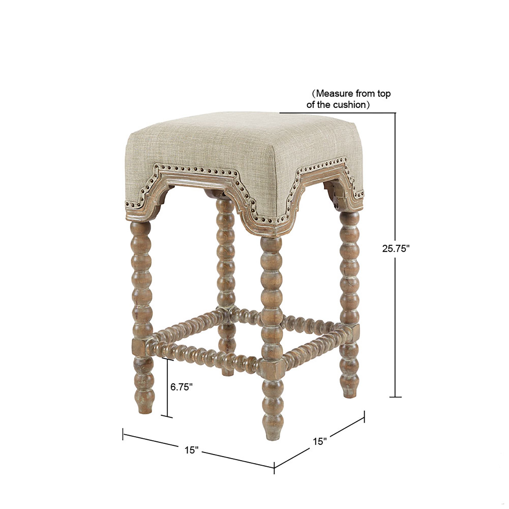 Madison Park Davisina Silver Counter Stool 15