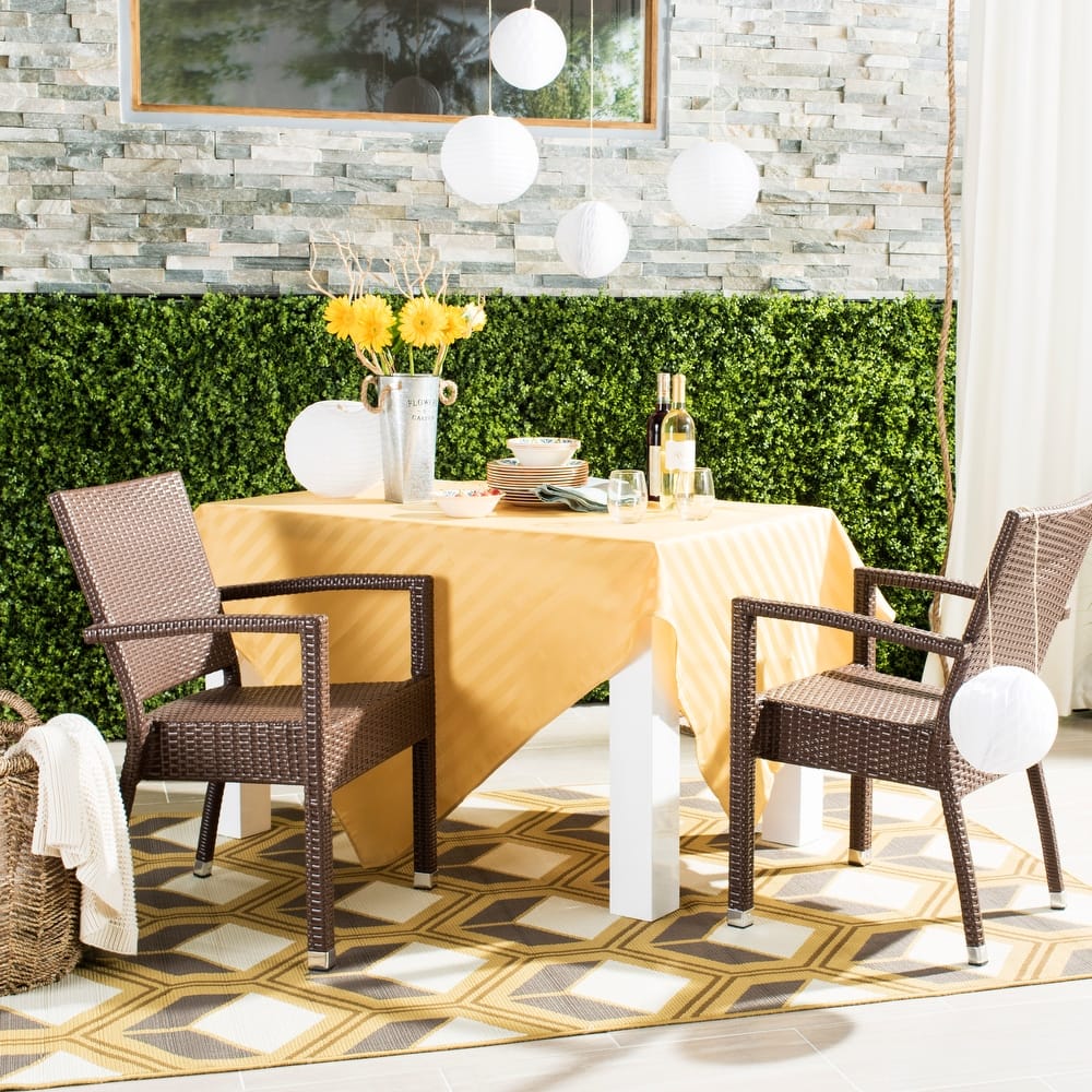 SAFAVIEH Outdoor Nautica Arm Chair (Set of 2) - 22W x 34D x 23H