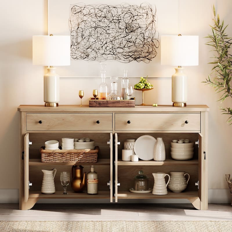 WAMPAT Large Sideboard Buffet Cabinet with Storage, 59"