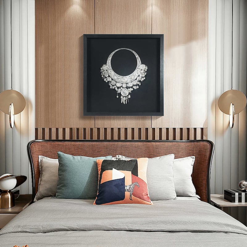 HUJI Tribal Grand Necklace Shadow Box Wall Decor