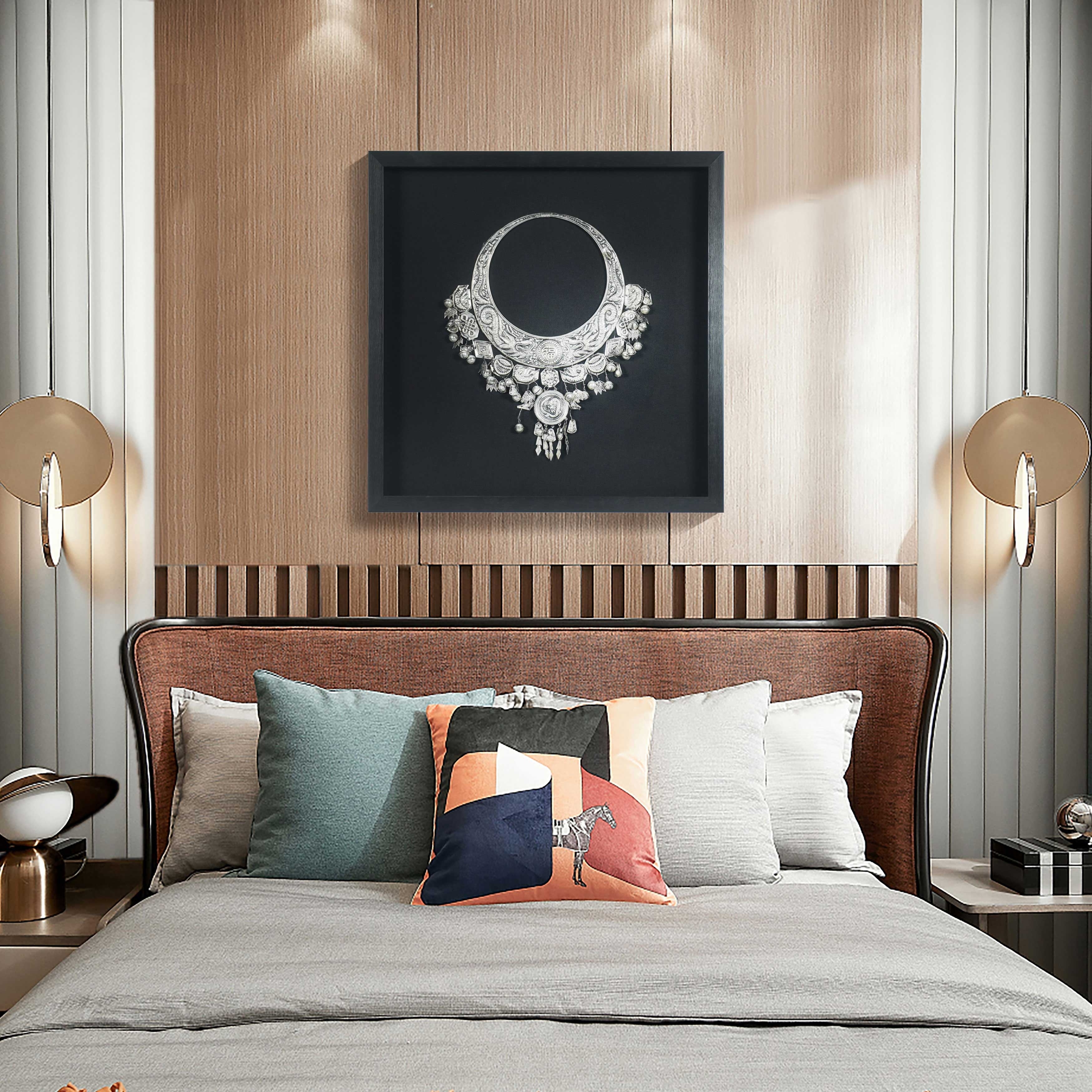HUJI Tribal Grand Necklace Shadow Box Wall Decor