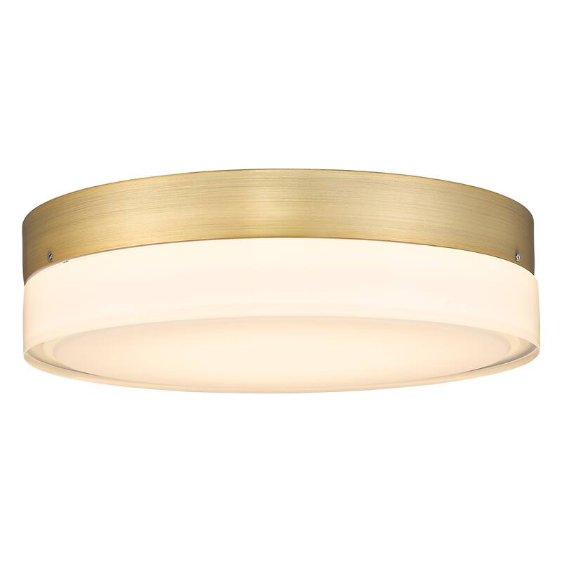 12-Inch Gold Ceiling Light with Frosted Glass - N/A