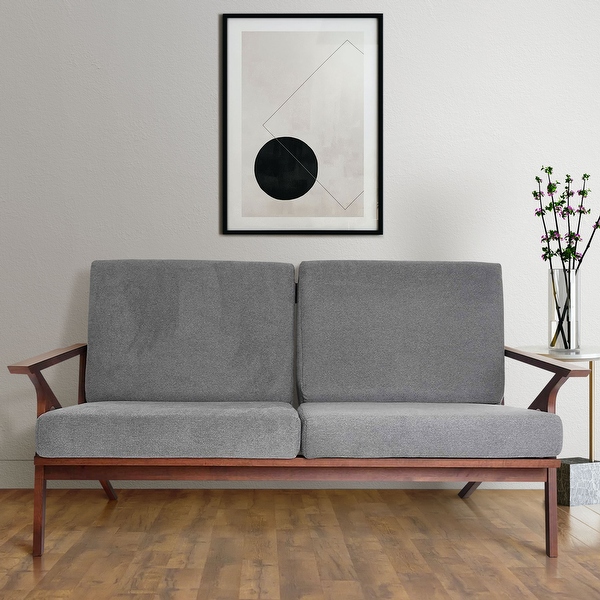 Zenvida Mid Century Loveseat Square Arm 59