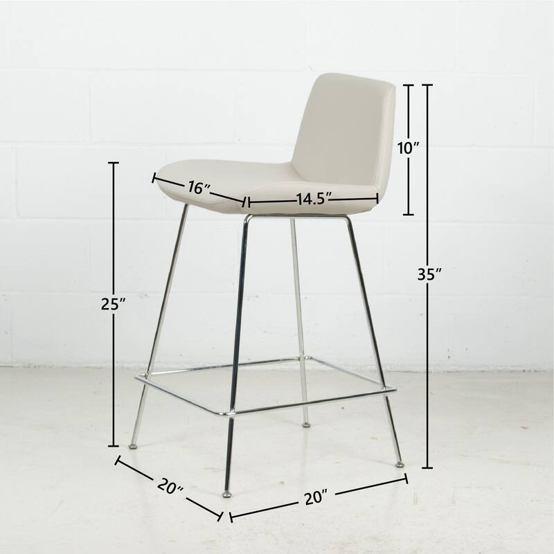 Capri Modern Leatherette Bar and Counter Stool