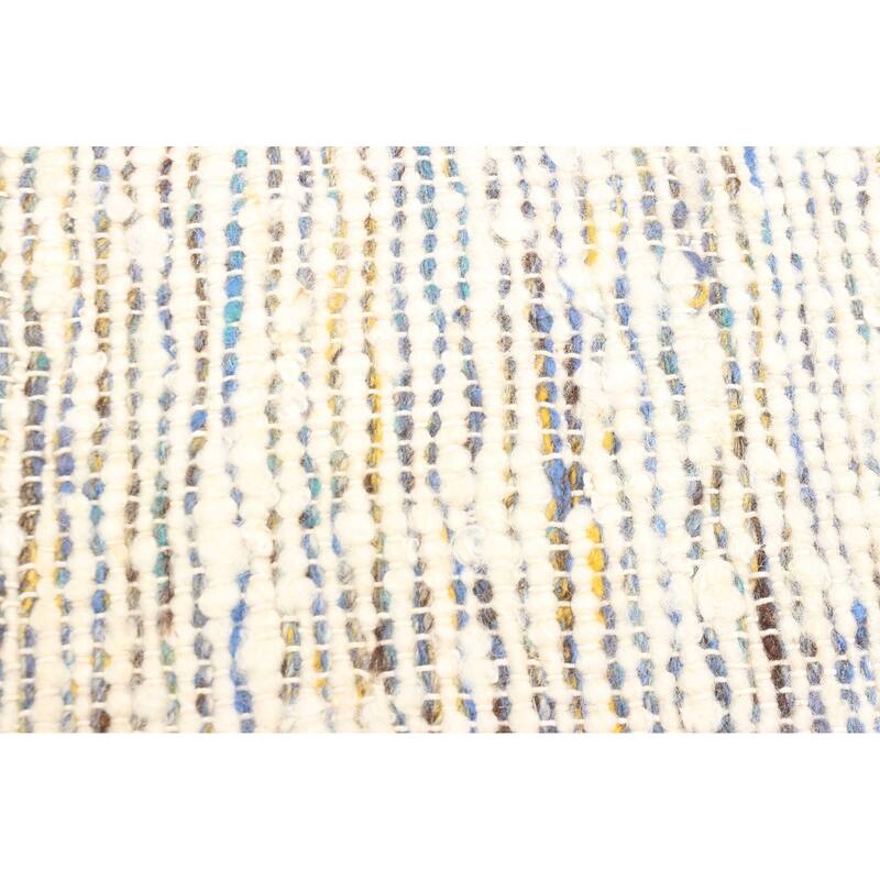 ECARPETGALLERY Braid weave Sienna Cream Wool Rug - 5'0 x 7'10