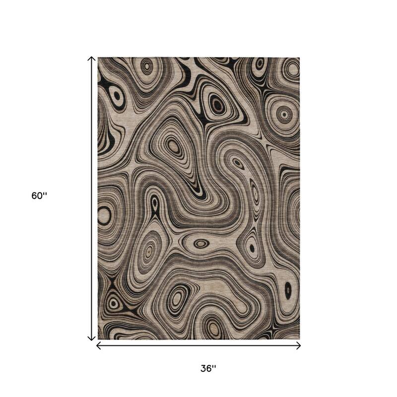 HomeRoots Geometric Transitional Rectangle Outdoor Rug