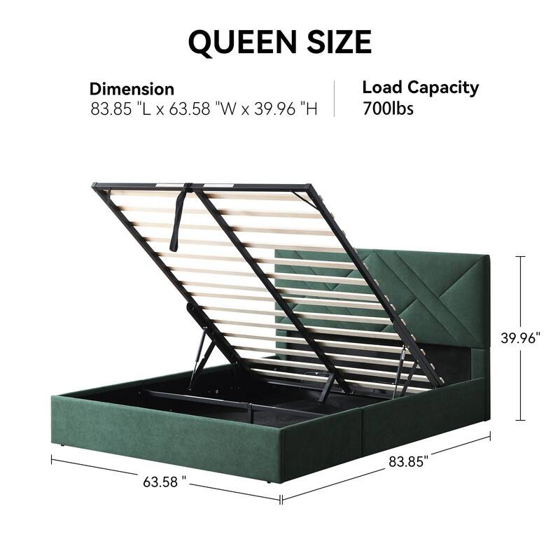 Plywood Frame Full Upholstered Platform Bed