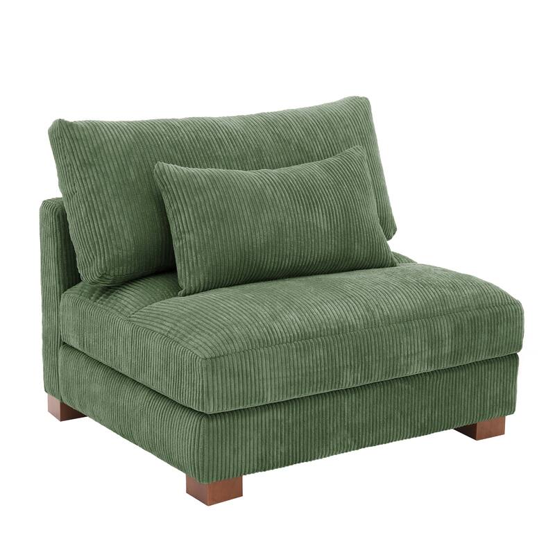Modern Upholstered Armless Chair Accent Chair