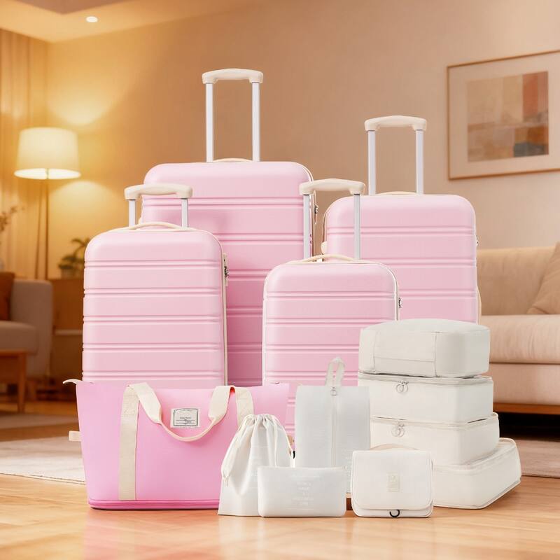 4-Piece, Modern Luggage Sets, Hard-shell Luggage Expandable Swivel Wheels Luggage with TSA Lock, for Boarding Travel