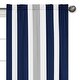 preview thumbnail 3 of 3, Sweet Jojo Designs Stripe Collection Navy Blue and Gray Window Curtain Panels