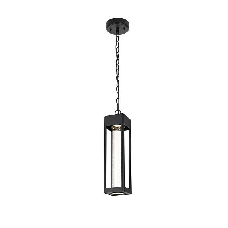 Julius LED Outdoor Pendant in Black