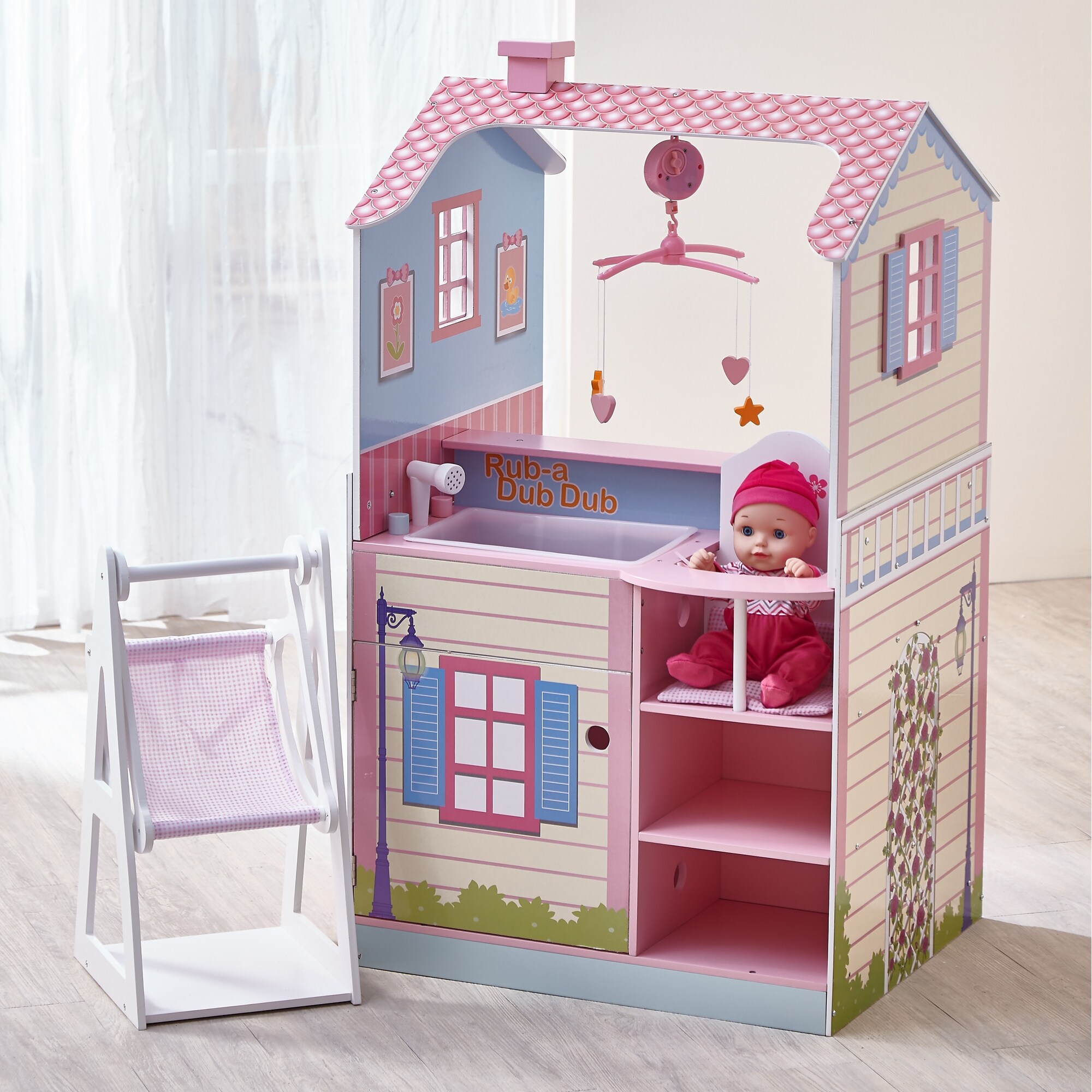 Doll changing station outlet