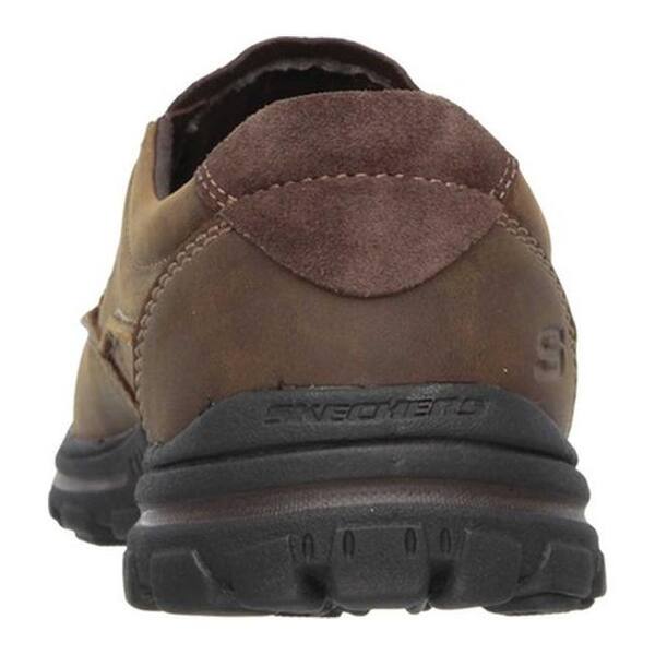 Shop Skechers Men S Relaxed Fit Braver Rayland Slip On Dark Brown