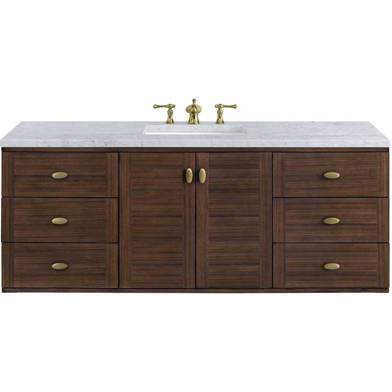 James Martin Vanities 670-V60S-3CAR Amberly 60" Free Standing or Wall