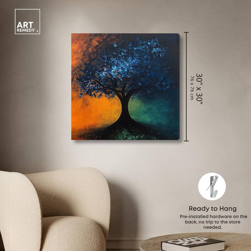 Tree of Opposites II Canvas by Art Remedy, Gallery Wrapped