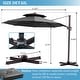 preview thumbnail 22 of 33, VredHom 11.5FT Dual Wind Vent Offset Cantilever Canopy Patio Umbrella