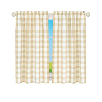 Farmhouse Buffalo Plaid Window Treatment Curtain