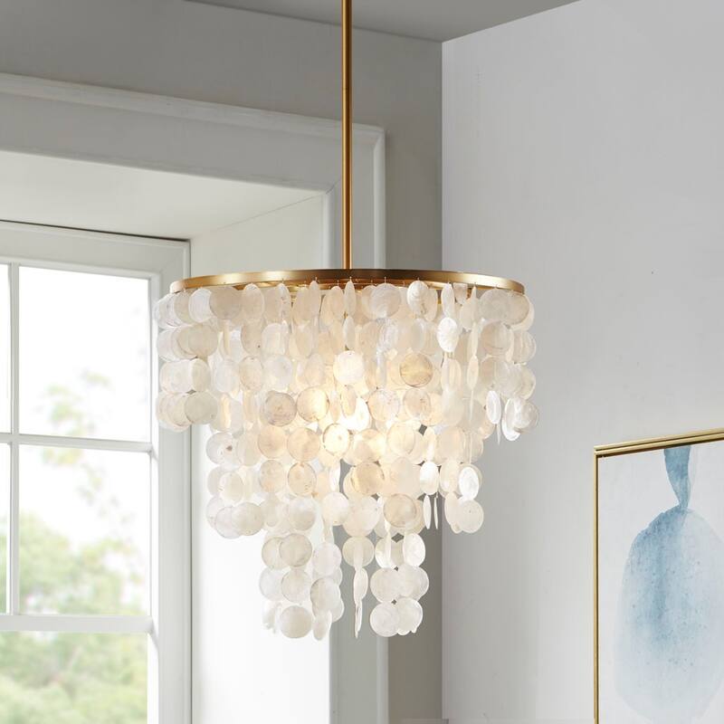 Layered Capiz Chandelier for living room,bedroom,and dining room