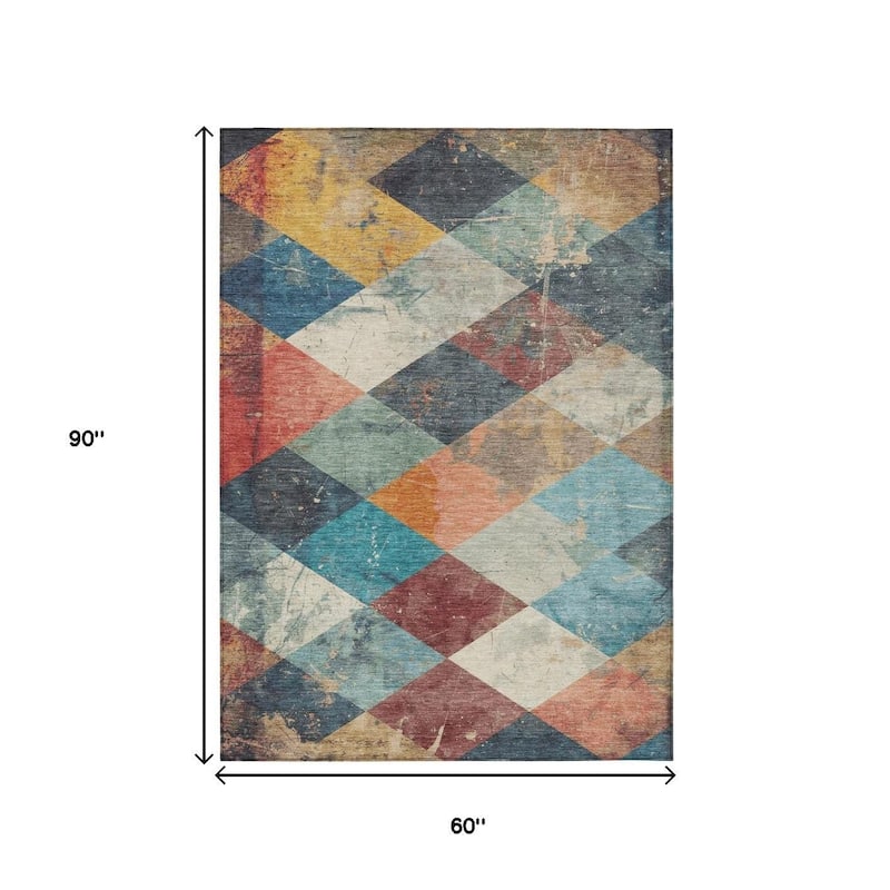 HomeRoots Geometric Transitional Rectangle Outdoor Rug