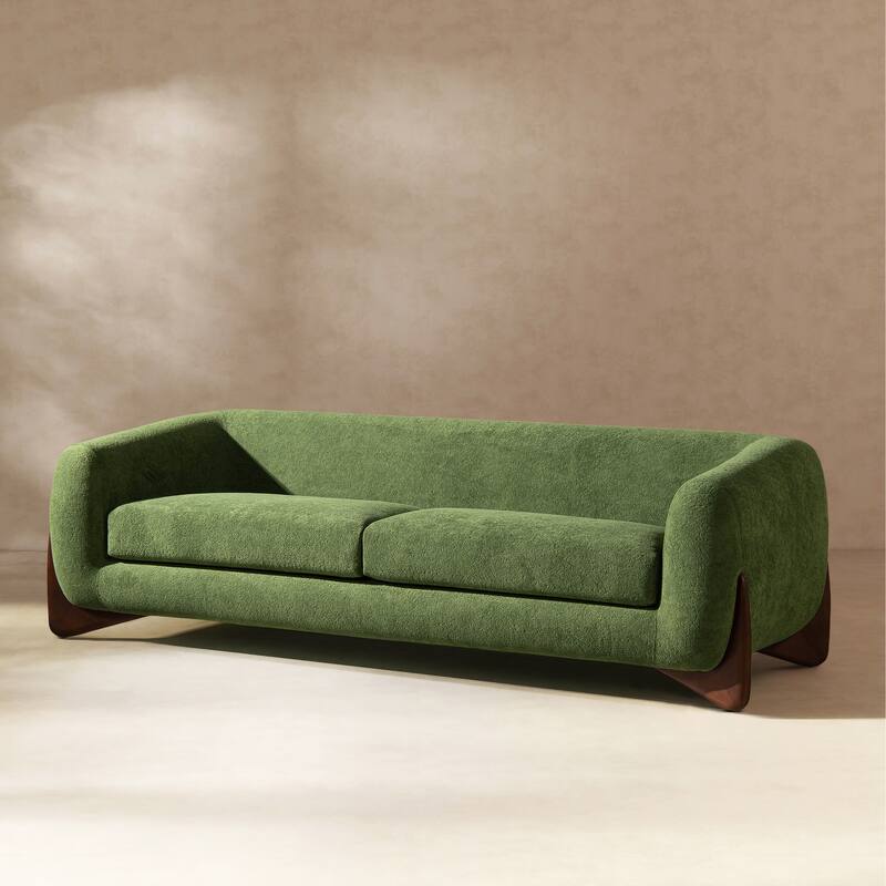 Alpine 90.5" Sherpa Upholstered Sofa