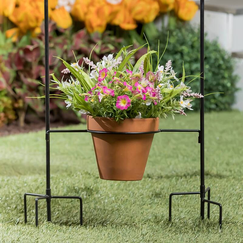 Potted Plant Garden Flag Stand