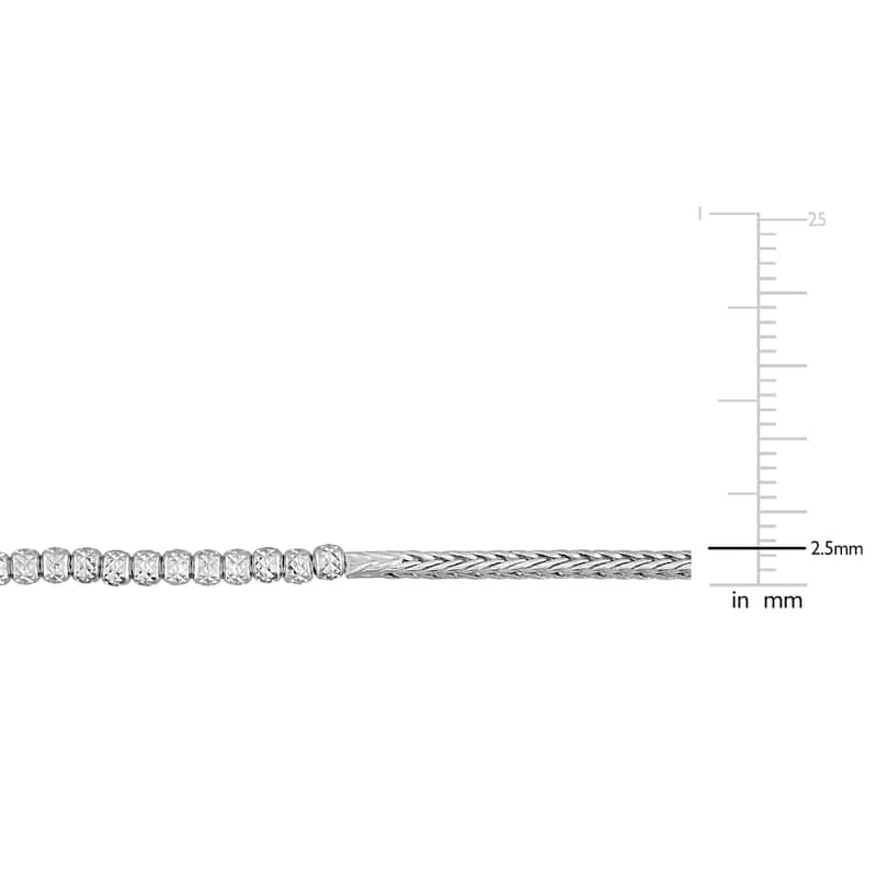 Miadora Sterling Silver Wheat Link Chain Necklace and Bracelet Set