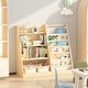 preview thumbnail 7 of 5, 4 Tier Kids Bookshelf Baby Toddler Book Rack Children Bookcase Toy Storage Organizer with 6 Sling Adjustable Shelf