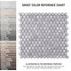 preview thumbnail 4 of 7, Merola Tile Hudson Penny Round Grey Eye 12" x 12.63" Porcelain Mosaic Tile