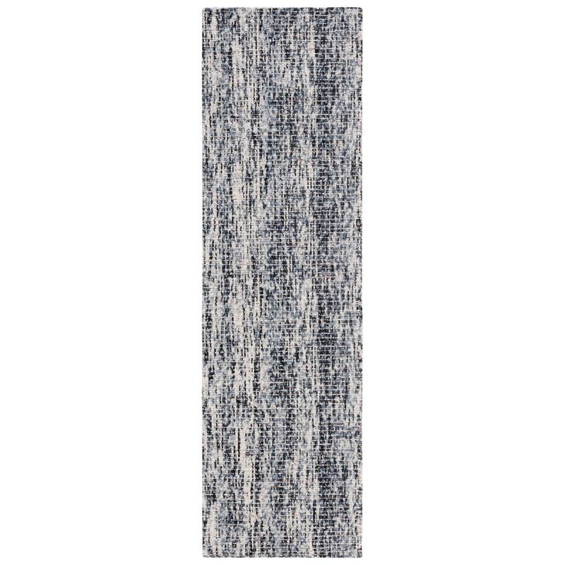 SAFAVIEH Handmade Abstract Casey Modern Wool Rug - 2'3" x 8' Runner - Black/Beige