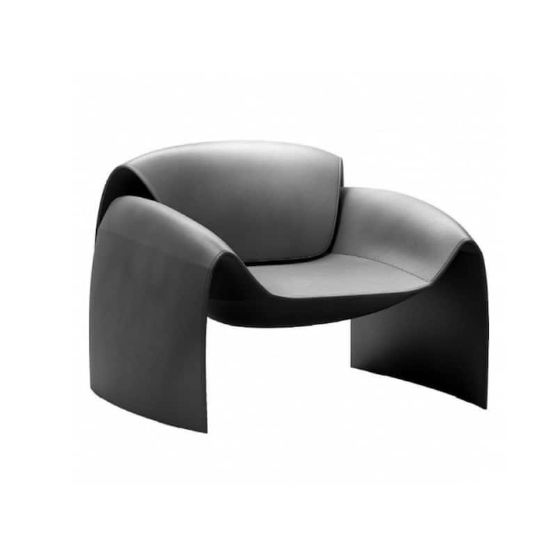 Larchmere Vegan Leather Armchair - Black