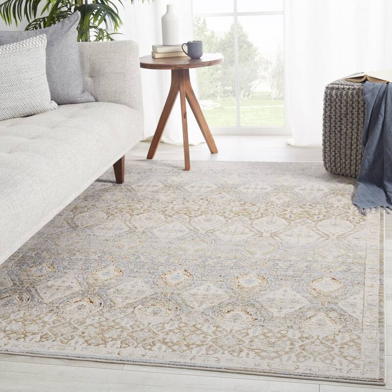 Hakeem Oriental Gray/ Gold Area Rug